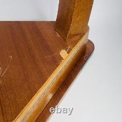 VTG Florentia Italian Triangular Music Box Table Wood Inlay Jewelry Dr Zhivago
