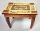 Vtg Italian Music Box Table Wood Inlay Sorrent Florentina Side W Removable Legs
