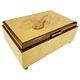 Vtg Musical Jewellery Wooden Box Torna A Sorriento Violin Design