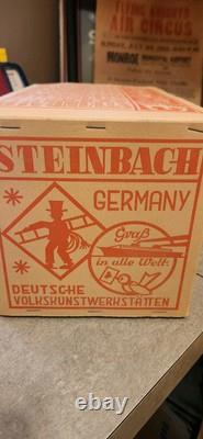 VTG RARE Steinbach German Wooden Music Box Swiss Thorens In Box! Flowers