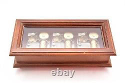 VTG REUGE Music Box Swiss 3 Movements Made in Italy Wood Glass For Repair