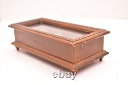 VTG REUGE Music Box Swiss 3 Movements Made in Italy Wood Glass For Repair