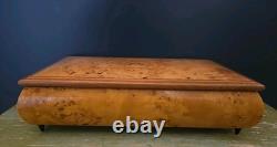 VTG Reuge Swiss MusicJewelry Box. Fine Wood Works Well Rare Left My Heart In SF