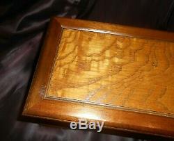 VTG SANKYO JAPAN MUSIC BOX MECHANISM w 4 BELLS IN LINDEN WOOD VENEER BOX-VIDEO