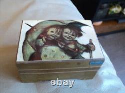 Very Rare Antique Small REUGE SWISS Cylinder Music Box With Glass Cover Working