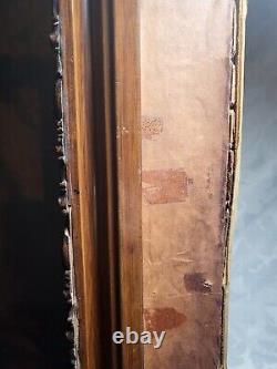 Victorian Large Ornate Box Frame Held A Religious Study -With Musical Movement