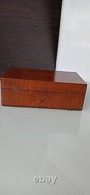 Victorian Mahogany Keepsake Box Inlaid With Images Of Musical Instruments