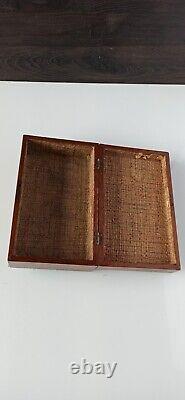 Victorian Mahogany Keepsake Box Inlaid With Images Of Musical Instruments