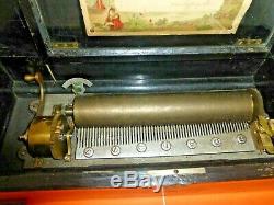 Victorian cylinder 10 air music box