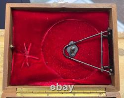 Vintage 1920's Thorens Music Box with5 Discs Swiss Made Musical Movement Wood Case