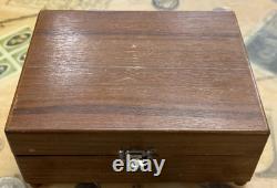 Vintage 1920's Thorens Music Box with5 Discs Swiss Made Musical Movement Wood Case