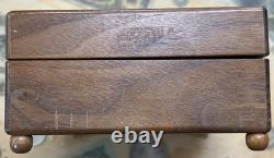Vintage 1920's Thorens Music Box with5 Discs Swiss Made Musical Movement Wood Case