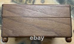 Vintage 1920's Thorens Music Box with5 Discs Swiss Made Musical Movement Wood Case