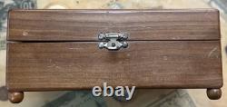 Vintage 1920's Thorens Music Box with5 Discs Swiss Made Musical Movement Wood Case