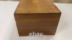 Vintage 1950s Swiss Thorens Music Box Inlaid Wood Design 3 Songs No. AL336