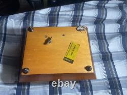Vintage 1960s Italian Cigarette Box Cantelevered Inlayed Wood Musical & Footed