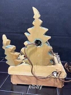 Vintage Anri Christmas Wood-carved Light-up Motion Nativity Music Box Beauty