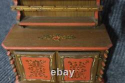 Vintage Anri Music Box Italy Reuse Swiss Wood Hutch Cupboard Cabinet Cabaret