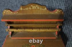 Vintage Anri Music Box Italy Reuse Swiss Wood Hutch Cupboard Cabinet Cabaret