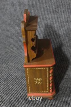 Vintage Anri Music Box Italy Reuse Swiss Wood Hutch Cupboard Cabinet Cabaret