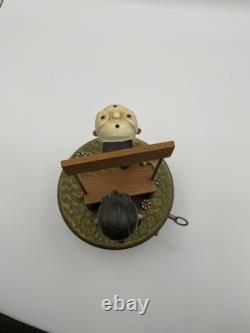 Vintage Anri Thorens Charlie Brown & Lucy 1968 Wooden Music Box Works