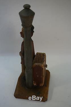 Vintage Anri Wood Carving Bar Set Music Box Bottle Opener Corkscrew Carved Wood