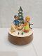 Vintage Anri Wooden Music Box Nativity With Baby Jesus Children Joy To The World