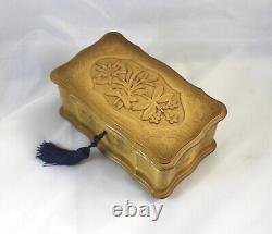 Vintage Black Forest Carved Music Box from Switzerland