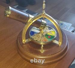 Vintage Brass & Wood Kaleidoscope Music Box San Francisco It's A Small World