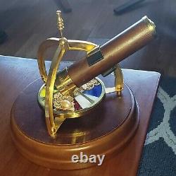 Vintage Brass & Wood Kaleidoscope Music Box San Francisco It's A Small World