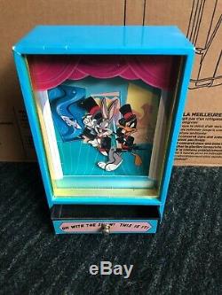 Vintage Bugs Bunny & Daffy Duck On With The Show! This Is It! Animated Music Box