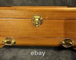 Vintage Chinese Handcrafted Wood Jewelry Storage Music Chest Box C-1960s 12D