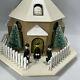 Vintage Erzgebirge Lighted House Seiffen Church Music Box Silent Night Wood