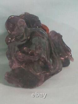 Vintage Fluorite Standing Beauty, 8 inches tall with Wood Stand