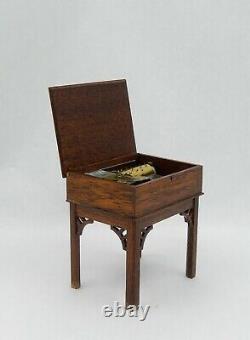 Vintage Gerald Crawford Side Table Music Box Artisan Dollhouse Miniature 112