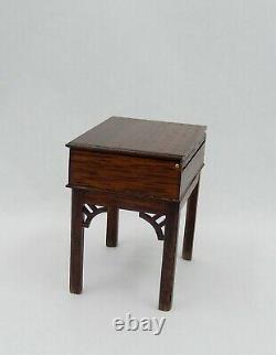Vintage Gerald Crawford Side Table Music Box Artisan Dollhouse Miniature 112