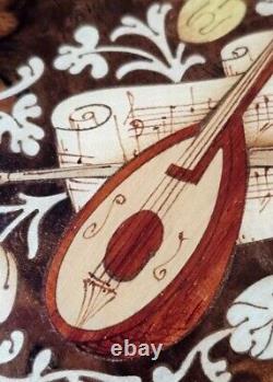 Vintage Gueissaz-Jaccard Swiss Inlaid Wood Music Box, Swiss Musical Movement