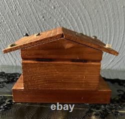 Vintage Htf Reuge Swiss Wood Chalet Dancing Ballerina Music Box