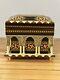 Vintage Inlaid Marquetry Wood Jewelry Box Swiss Reuge Company Music Doesn't Work