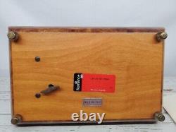 Vintage Inlaid Music Box Wood Jewelry Box Romance Swiss Italy Reuge