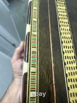 Vintage Intricate Marquetry Mosaic Wood Inlay Alhambra Granada, Spain Music Box