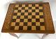 Vintage Italian Chess Table Wind Up Music Box Set With Inlaid Lacquered Wood