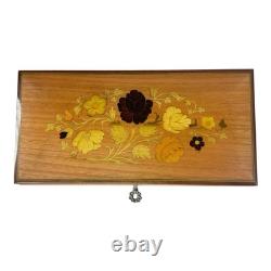 Vintage Italian Inlaid Wood Music Jewelry Box