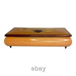 Vintage Italian Inlaid Wood Music Jewelry Box