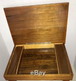 Vintage Italian Jewelry Music Box Inlaid wood Table Trinket