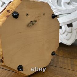 Vintage Italian Music Box Octagonal Jewelry? Asket Wood Marquetry Swiss Movement