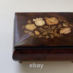 Vintage Italian Music Box plays Torna A Surriento Inlaid Art Decor Jewelry Box