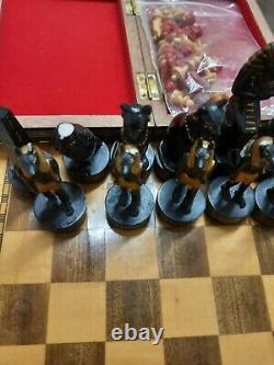 Vintage Italian Musical Chess Table With Chess Set