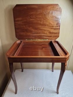 Vintage Italian Sorrento Musical Table with Wood Inlay