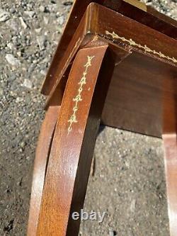 Vintage Italian Sorrento Musical Table with Wood Inlay